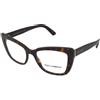 Dolce & Gabbana DG3308 502 | Occhiali da Vista Graduati | Prova Online | Plastica | Cat Eye, Ovali / Ellittici | Marrone, Havana | Adrialenti