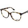 Ray-Ban RX4378V 2012 | Occhiali da Vista Graduati | Prova Online | Plastica | Tondi | Marrone, Havana | Adrialenti