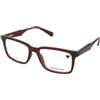 Calvin Klein Jeans CKJ23617 210 | Occhiali da Vista Graduati | Prova Online | Plastica | Quadrati | Trasparente, Bordeaux | Adrialenti