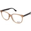 Ray-Ban RX4378V 8172 | Occhiali da Vista Graduati | Prova Online | Plastica | Tondi | Marrone, Trasparente | Adrialenti