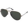 Ray-Ban Aviator Large Metal RB3025 918931 | Occhiali da Sole Graduati o Non Graduati | Prova Online | Unisex | Metallo | Pilot | Marrone | Adrialenti