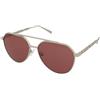 Alexander McQueen AM0478S 004 | Occhiali da Sole Graduati o Non Graduati | Prova Online | Unisex | Metallo | Pilot | Argento | Adrialenti
