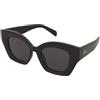 Crullé Glorious C1 | Occhiali da Sole Graduati o Non Graduati | Prova Online | Plastica | Cat Eye | Nero | Adrialenti