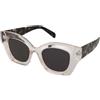 Crullé Glorious C3 | Occhiali da Sole Graduati o Non Graduati | Prova Online | Plastica | Cat Eye | Rosa, Trasparente | Adrialenti