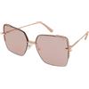 Crullé Charmed C2 | Occhiali da Sole Graduati o Non Graduati | Prova Online | Metallo | Quadrati, Oversize | Oro rosa | Adrialenti