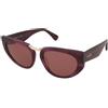 Max Mara MM0093 83Y | Occhiali da Sole Graduati o Non Graduati | Prova Online | Plastica | Cat Eye, Ovali / Ellittici | Viola | Adrialenti