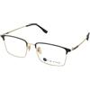Kimikado Titanium Fuji C1 | Occhiali da Vista Graduati | Prova Online | Unisex | Titanio | Quadrati | Nero, Oro | Adrialenti