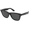 Ray-Ban Original Wayfarer RB2140 - 901/58 | Occhiali da Sole Graduati o Non Graduati | Prova Online | Unisex | Plastica | Quadrati | Nero | Adrialenti