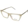 Saint Laurent SL 737 Mica Thin OPT 007 | Occhiali da Vista Graduati | Prova Online | Plastica | Cat Eye | Giallo, Trasparente | Adrialenti