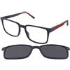 Tommy Hilfiger TH 2145/CS 8RU/C3 | Occhiali da Vista con Clip da Sole | Prova Online | Plastica | Quadrati | Blu | Adrialenti