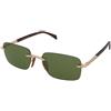 David Beckham DB 1195/S T5U/QT | Occhiali da Sole Graduati o Non Graduati | Prova Online | Metallo | Rettangolari | Oro | Adrialenti