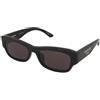 Balenciaga BB0390SK 001 | Occhiali da Sole Graduati o Non Graduati | Plastica | Rettangolari | Nero | Adrialenti