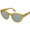 Persol PO3379S 204/56 | Occhiali da Sole Graduati o Non Graduati | Prova Online | Unisex | Plastica | Quadrati | Giallo, Trasparente | Adrialenti