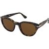 Persol PO3379S 1071/33 | Occhiali da Sole Graduati o Non Graduati | Prova Online | Unisex | Plastica | Quadrati | Marrone, Havana | Adrialenti