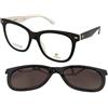 Carrera CA 3098/C 80S | Occhiali da Vista con Clip da Sole | Prova Online | Plastica | Quadrati | Nero, Bianco | Adrialenti