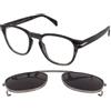 David Beckham DB 1117/CS 2W8/MT | Occhiali da Vista con Clip da Sole | Prova Online | Plastica | Quadrati | Grigio, Havana | Adrialenti