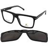Carrera CA 387/C PJP | Occhiali da Vista con Clip da Sole | Prova Online | Plastica | Quadrati | Nero | Adrialenti