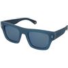Polaroid PLD 6238/S/X MVU/5X | Occhiali da Sole Graduati o Non Graduati | Prova Online | Unisex | Plastica | Quadrati | Blu, Trasparente | Adrialenti