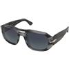 Persol PO3373S 1192/S3 | Occhiali da Sole Graduati o Non Graduati | Prova Online | Plastica | Quadrati | Grigio, Trasparente | Adrialenti