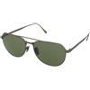Persol PO5003ST 80014E | Occhiali da Sole Graduati o Non Graduati | Prova Online | Unisex | Titanio | Quadrati | Argento | Adrialenti