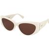 Max Mara Hinge-1 MM0132 21E | Occhiali da Sole Graduati o Non Graduati | Prova Online | Plastica | Ovali / Ellittici | Bianco | Adrialenti