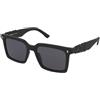 Dsquared2 ICON 0025/S 003/IR | Occhiali da Sole Graduati o Non Graduati | Plastica | Quadrati | Nero | Adrialenti