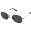 Ray-Ban Octagonal Flat Lenses RB3556N 001 | Occhiali da Sole Graduati o Non Graduati | Prova Online | Unisex | Metallo | Ovali / Ellittici | Oro | Adrialenti