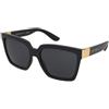 Dolce & Gabbana DG6165 501/87 | Occhiali da Sole Graduati o Non Graduati | Prova Online | Plastica | Quadrati | Nero | Adrialenti