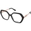 Guess GU50317 001 | Occhiali da Vista Graduati | Prova Online | Plastica | Esagonale | Nero | Adrialenti