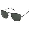 Ray-Ban Frank RB3857 919931 | Occhiali da Sole Graduati o Non Graduati | Prova Online | Unisex | Metallo | Quadrati | Nero | Adrialenti