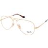 Ray-Ban RX6489 2500 | Occhiali da Vista Graduati | Prova Online | Unisex | Metallo | Pilot | Oro | Adrialenti
