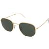 Ray-Ban RB3548 919631 | Occhiali da Sole Graduati o Non Graduati | Prova Online | Unisex | Metallo | Quadrati | Oro | Adrialenti