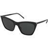 Saint Laurent SL 214 Kate Thin 001 | Occhiali da Sole Graduati o Non Graduati | Prova Online | Plastica | Cat Eye | Nero | Adrialenti