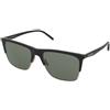 Saint Laurent SL 768 001 | Occhiali da Sole Graduati o Non Graduati | Prova Online | Metallo | Quadrati | Nero, Oro | Adrialenti