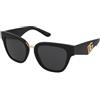 Dolce & Gabbana DG4437 501/87 | Occhiali da Sole Graduati o Non Graduati | Prova Online | Plastica | Cat Eye, Ovali / Ellittici | Nero | Adrialenti