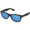 Ray-Ban New Wayfarer RB2132 622/17 | Occhiali da Sole Graduati o Non Graduati | Prova Online | Plastica | Rettangolari | Nero | Adrialenti