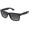 Ray-Ban Justin RB4165 - 622/T3 | Occhiali da Sole Graduati o Non Graduati | Prova Online | Unisex | Plastica | Quadrati | Nero | Adrialenti