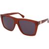 Max Mara Prism MM0021 44A | Occhiali da Sole Graduati o Non Graduati | Prova Online | Plastica | Quadrati | Arancio | Adrialenti