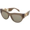 Versace VE4440U 5407/3 | Occhiali da Sole Graduati o Non Graduati | Prova Online | Plastica | Browline | Marrone, Trasparente | Adrialenti