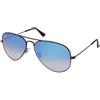 Ray-Ban Aviator Large Metal RB3025 002/4O | Occhiali da Sole Graduati o Non Graduati | Prova Online | Unisex | Metallo | Pilot | Nero | Adrialenti