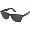 Ray-Ban Wayfarer RB4340 710 | Occhiali da Sole Graduati o Non Graduati | Prova Online | Unisex | Plastica | Quadrati | Marrone, Havana | Adrialenti