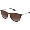Ray-Ban Erika RB4171 - 865/13 | Occhiali da Sole Graduati o Non Graduati | Prova Online | Unisex | Plastica | Tondi, Panthos, Ovali / Ellittici | Marrone, Havana | Adrialenti