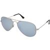 Ray-Ban Aviator RB3025 019/W3 | Occhiali da Sole Graduati o Non Graduati | Prova Online | Unisex | Metallo | Pilot | Argento | Adrialenti