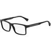 Emporio Armani EA3038 5063 | Occhiali da Vista Graduati | Prova Online | Plastica | Quadrati, Rettangolari | Nero | Adrialenti