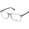 Emporio Armani EA3177 5090 | Occhiali da Vista Graduati | Prova Online | Plastica | Quadrati | Grigio, Trasparente | Adrialenti