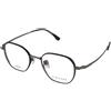 Kimikado Titanium Kyuedo C3 | Occhiali da Vista Graduati | Prova Online | Unisex | Titanio | Quadrati, Esagonale | Nero, Rutenio | Adrialenti
