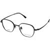 Kimikado Titanium Kyuedo C4 | Occhiali da Vista Graduati | Prova Online | Unisex | Titanio | Quadrati, Esagonale | Nero | Adrialenti
