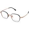 Kimikado Titanium Kyuedo C5 | Occhiali da Vista Graduati | Prova Online | Unisex | Titanio | Quadrati, Esagonale | Nero, Oro rosa | Adrialenti