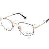 Ray-Ban RX6448 2991 | Occhiali da Vista Graduati | Prova Online | Unisex | Metallo | Quadrati | Nero | Adrialenti