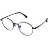 Kimikado Titanium Aki C4 | Occhiali da Vista Graduati | Prova Online | Unisex | Titanio | Tondi | Nero | Adrialenti